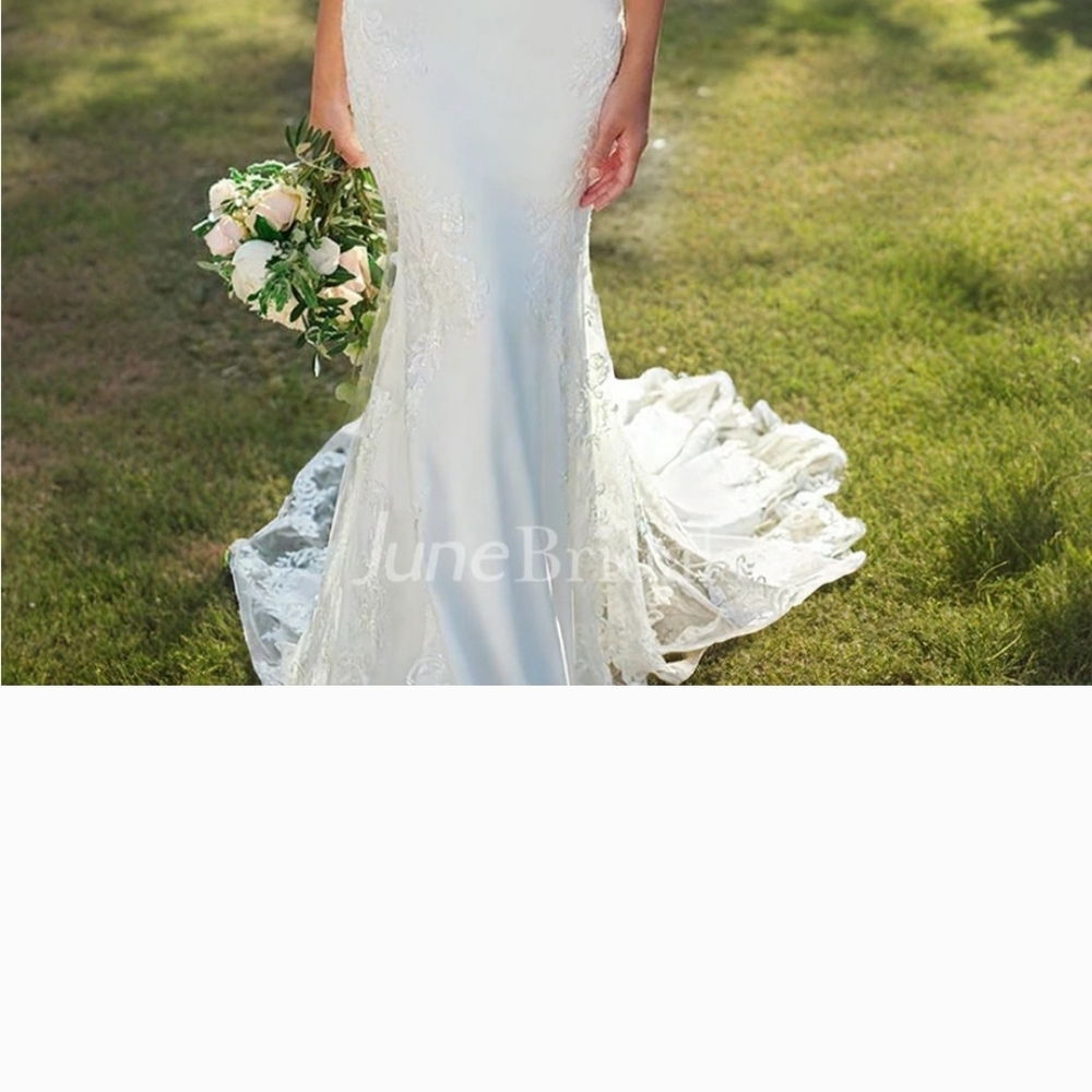 Elegant White Lace Wedding Dress